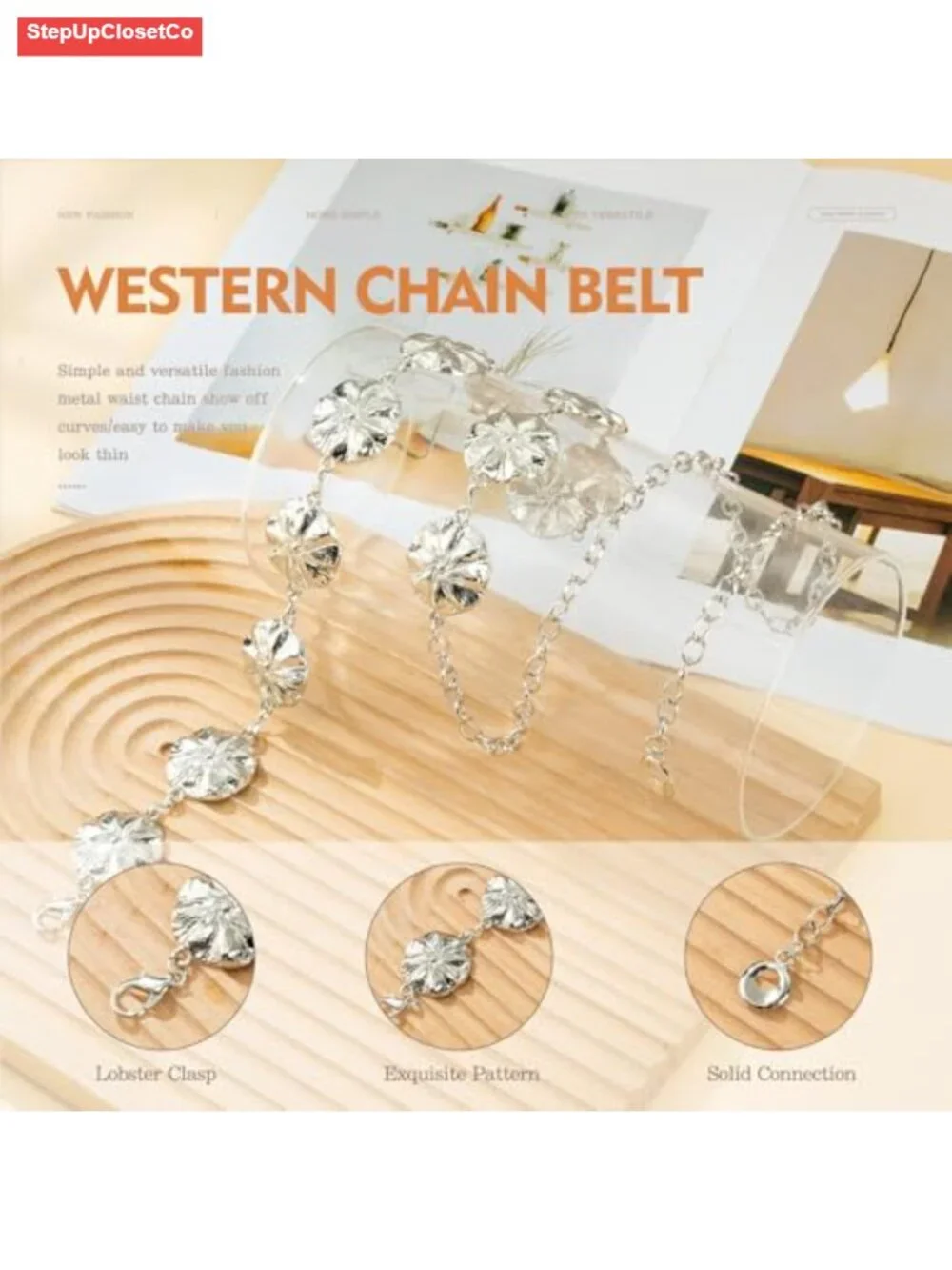 Waist Chain Belt Women Linked Belts for Jeans Dresses